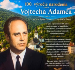 uplynulo 100 rokov od narodenia Vojtecha Adamca